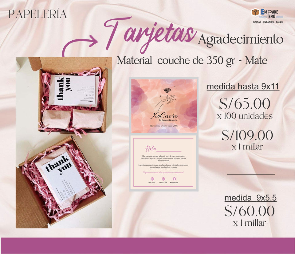 Tarjetas de Agradecimiento
