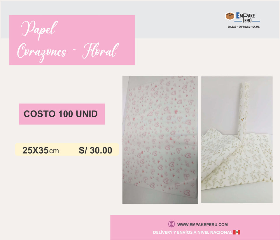 Papel Envolvente Corazón